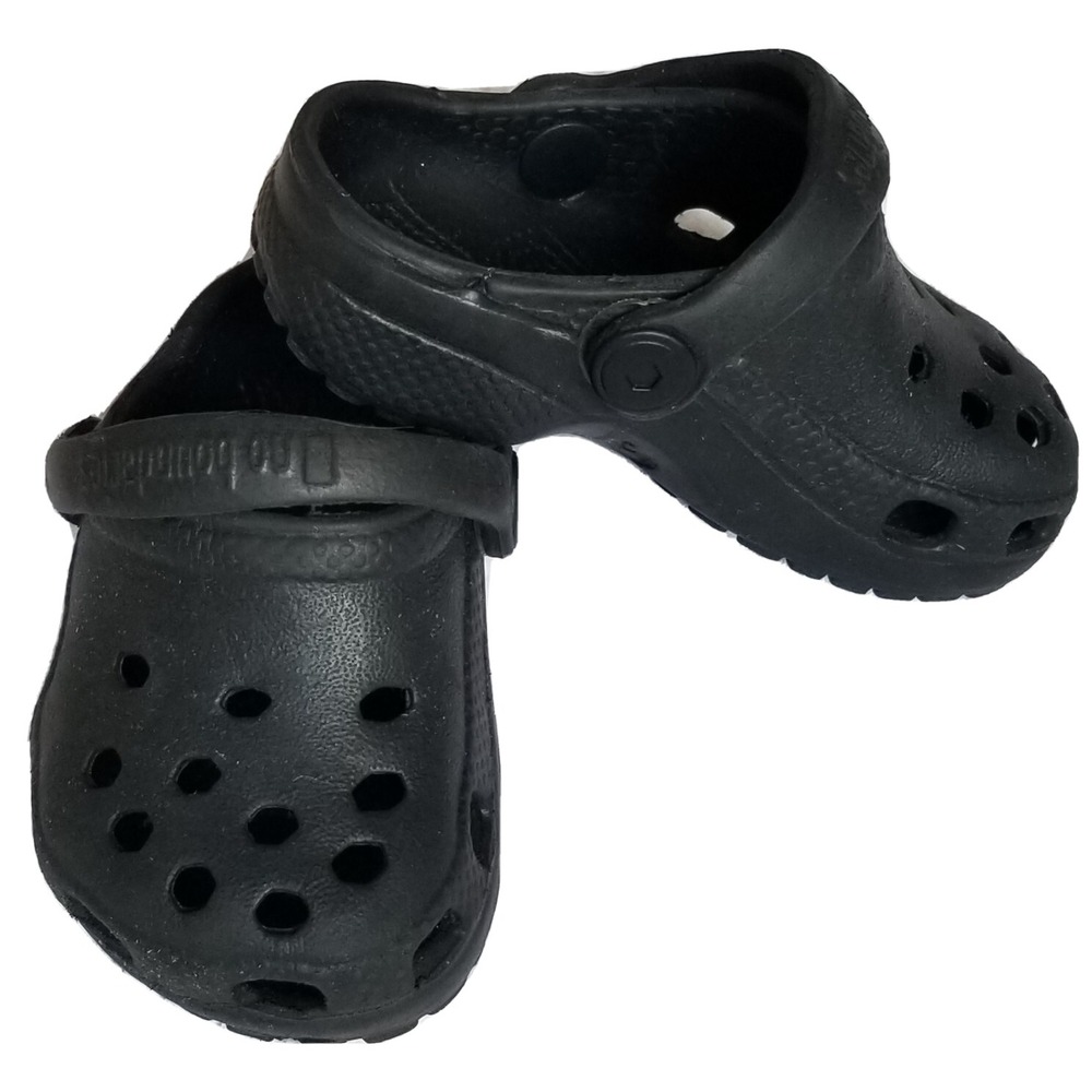 NO BOUNDERIES Infants toddler BLACK Water Shoes/Clog/Sandal W/Back Strap Y2K Vtg